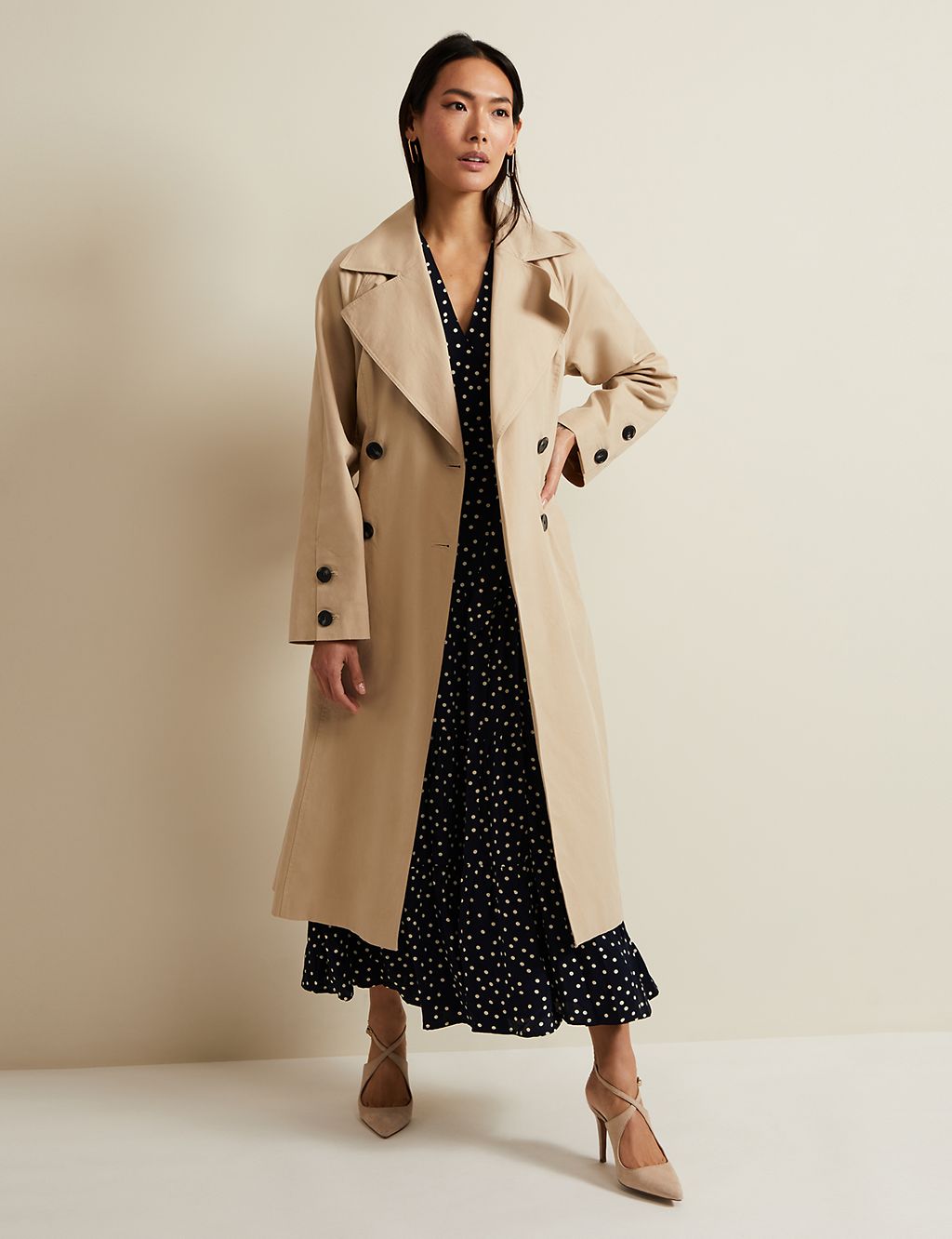 Cotton Rich Belted Collared Trench Coat 6 of 8