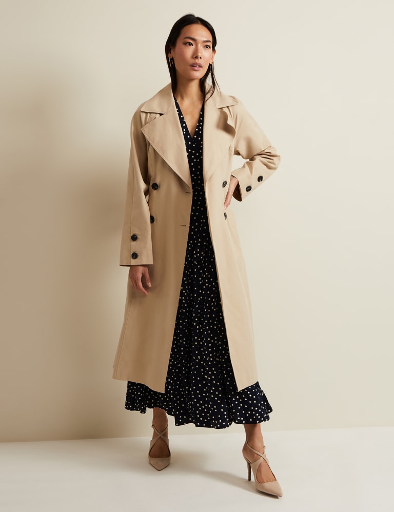 Cotton Rich Belted Collared Trench Coat Phase Eight M S