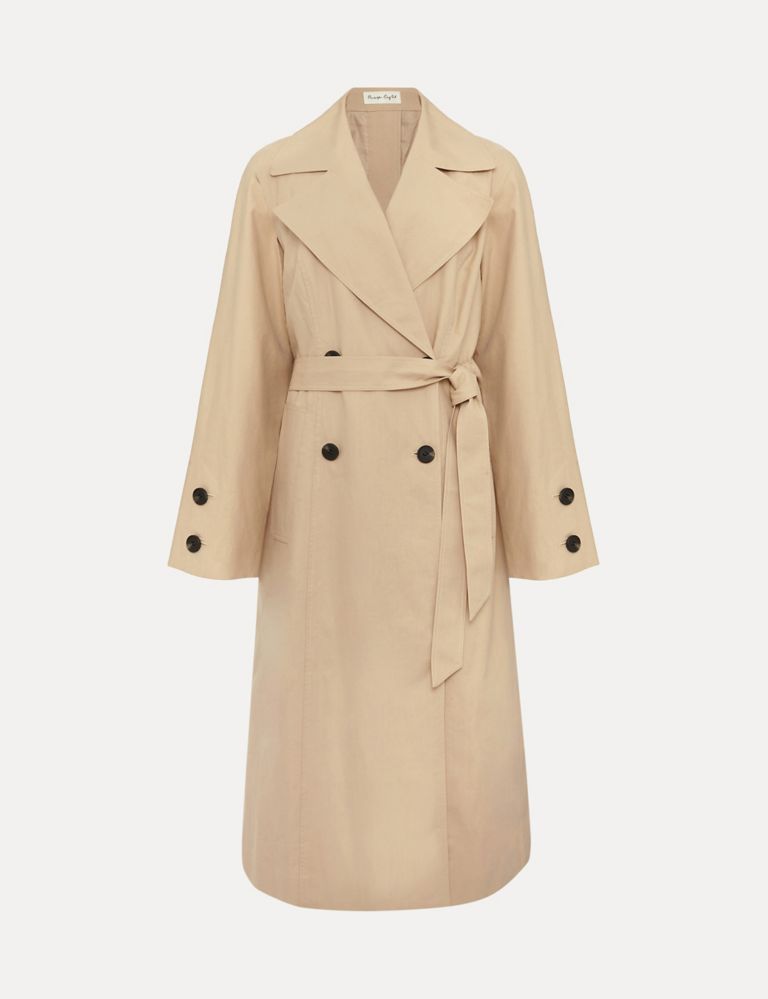 Cotton Rich Belted Collared Trench Coat 2 of 8