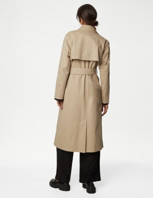 Mens longline shop trench coat