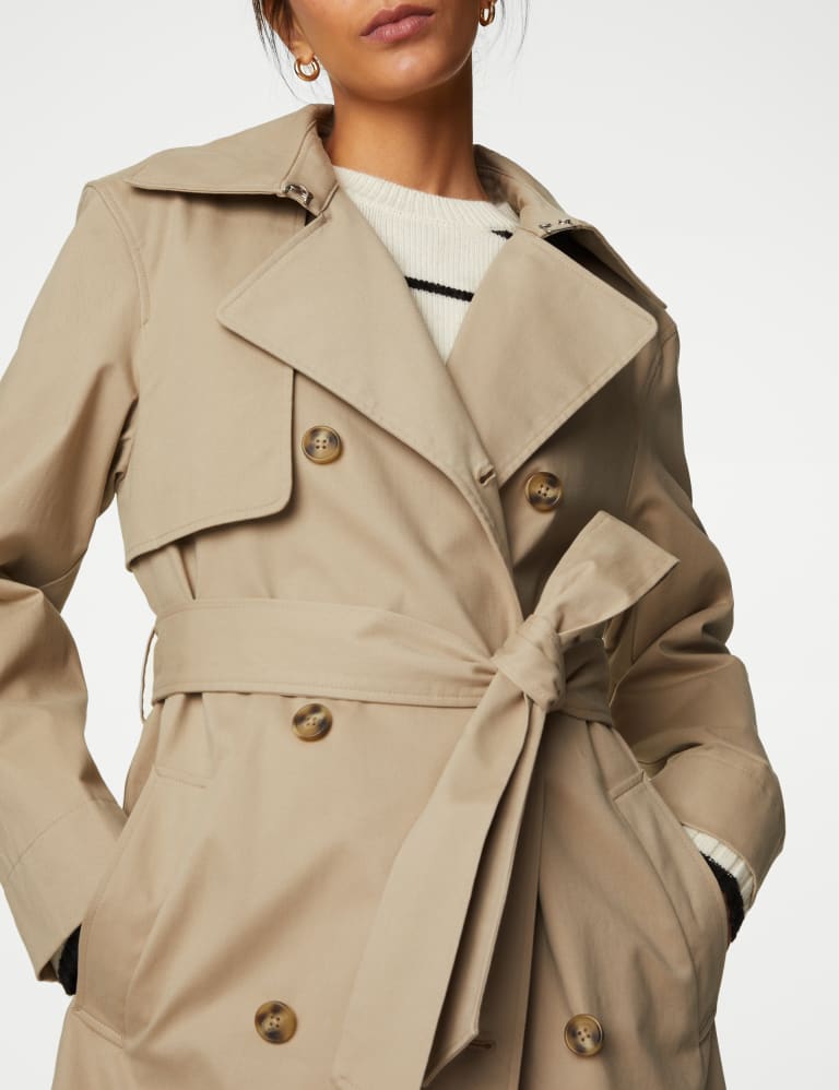 M and s trench coat top