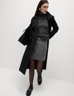 Cotton Rich Belted Longline Trench Coat M S Collection M S