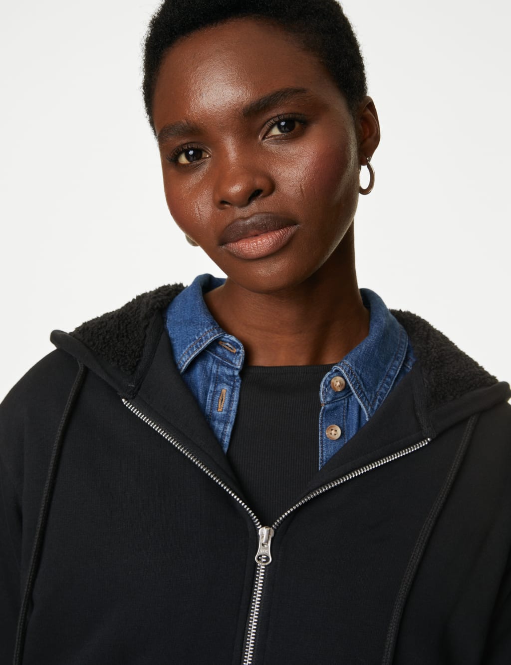 Borg lined hoodie womens on sale