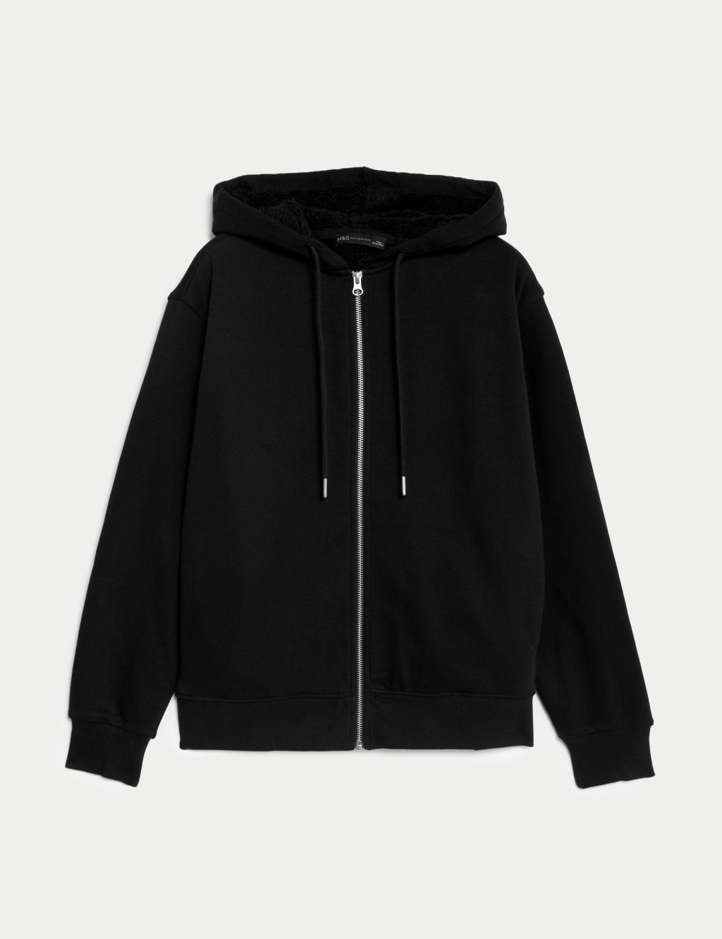Ladies borg lined hoodie top