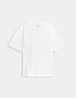 Cotton Rich Broderie T-Shirt Image 2 of 5