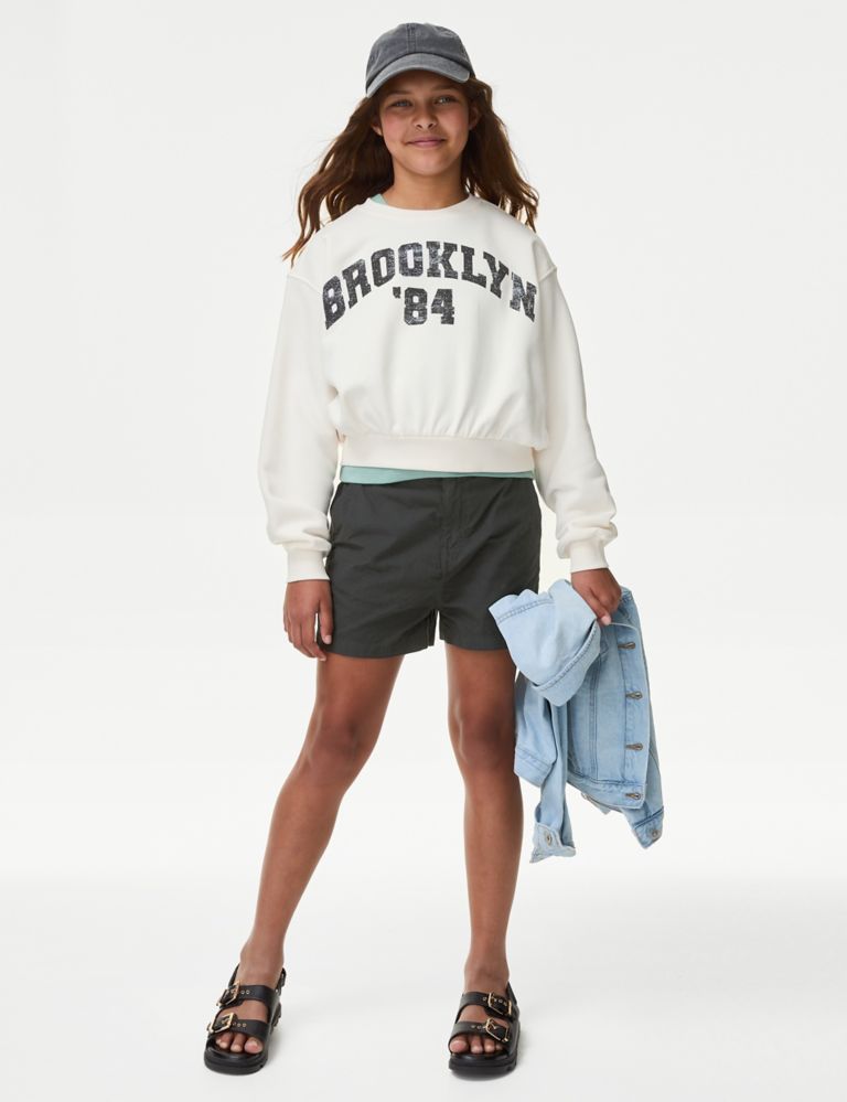 Cotton Rich Brooklyn Slogan Sweatshirt (6-16 Yrs) 3 of 5