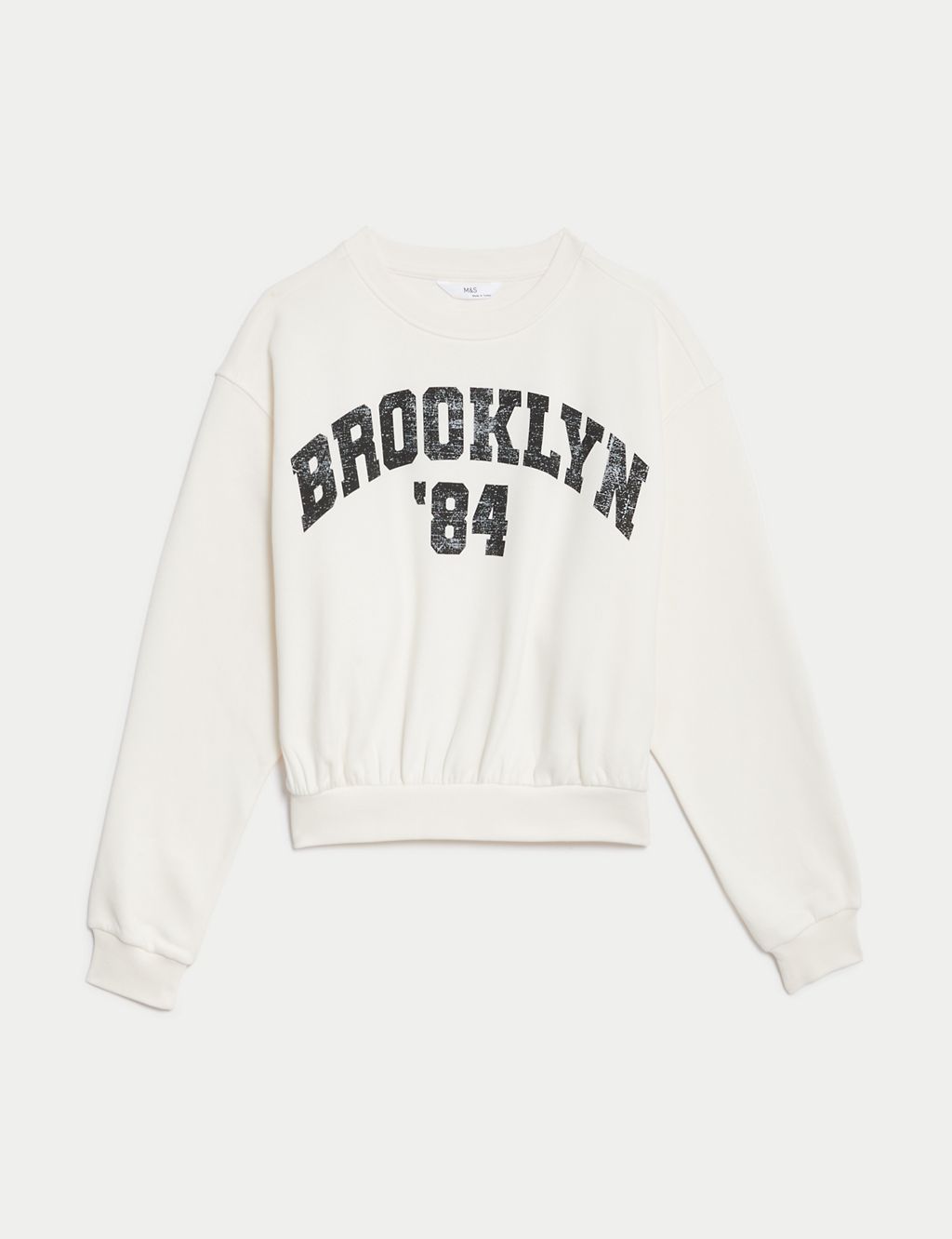 Cotton Rich Brooklyn Slogan Sweatshirt (6-16 Yrs) 1 of 5