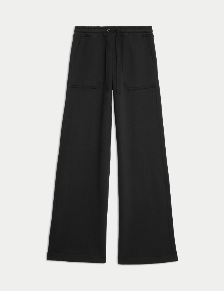 Tab Detail Wide Leg Jogger