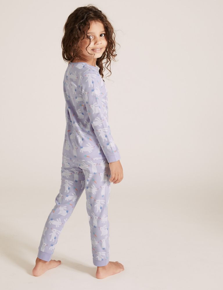 Cotton Rich Bunny Print Pyjamas (1-7 Yrs) 3 of 4