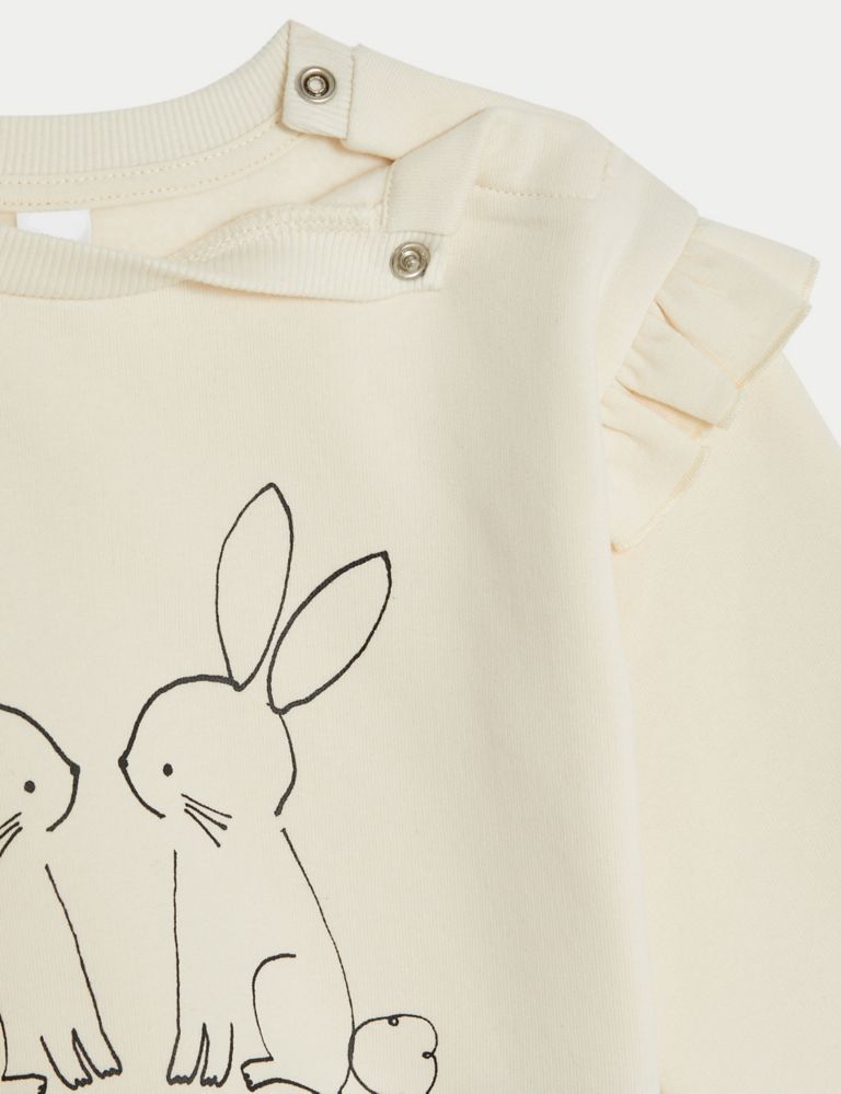 Cotton Rich Bunny Sweatshirt (0-3 Yrs) 3 of 3