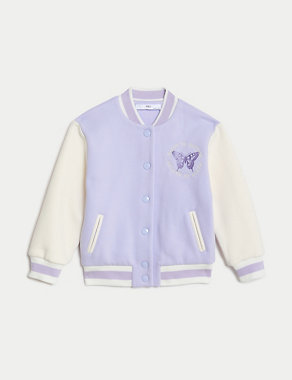 Cotton Rich Butterfly Graphic Bomber (2-8 Yrs) Image 2 of 7