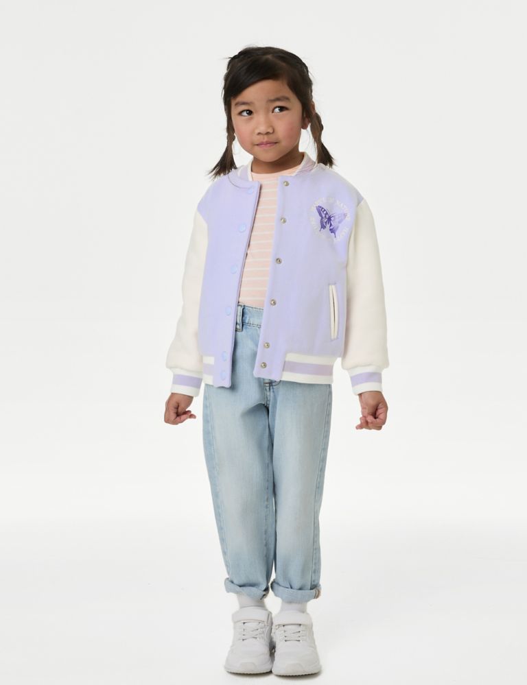 Cotton Rich Butterfly Graphic Bomber (2-8 Yrs) 3 of 7