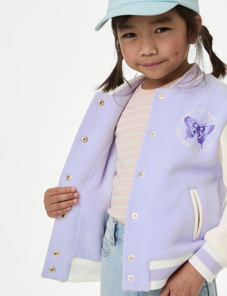 Cotton Rich Butterfly Graphic Bomber (2-8 Yrs) 4 of 7