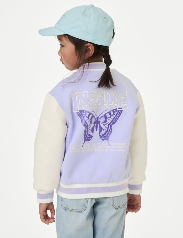Cotton Rich Butterfly Graphic Bomber (2-8 Yrs) 5 of 7
