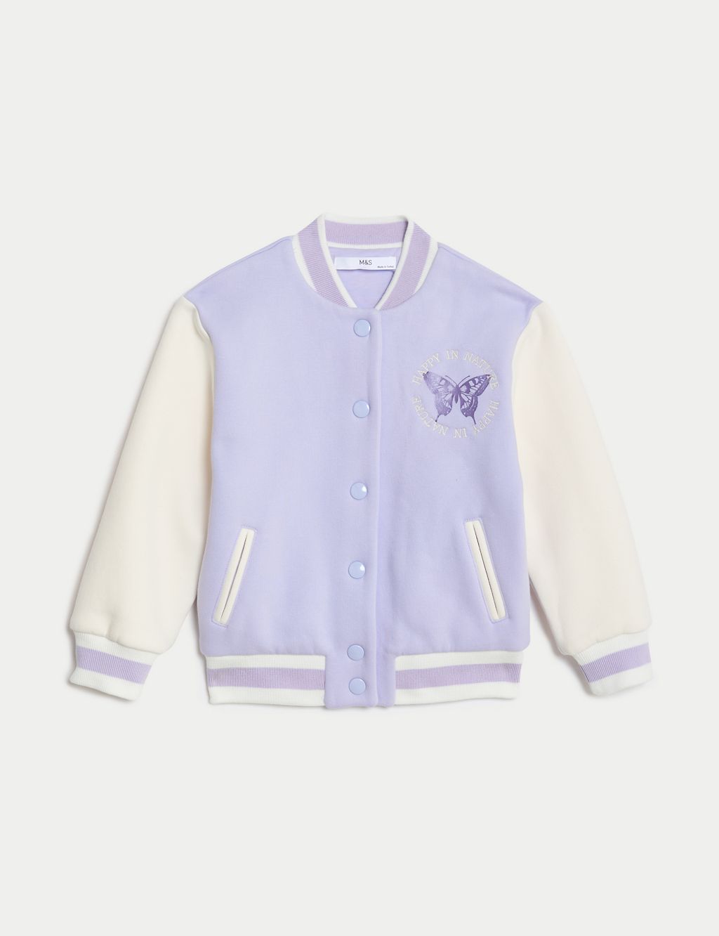 Cotton Rich Butterfly Graphic Bomber (2-8 Yrs) 1 of 7
