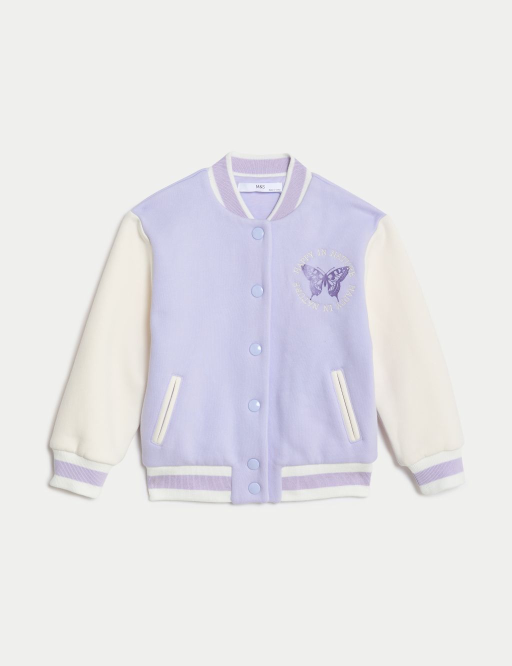 Cotton Rich Butterfly Graphic Bomber (2-8 Yrs) 1 of 7