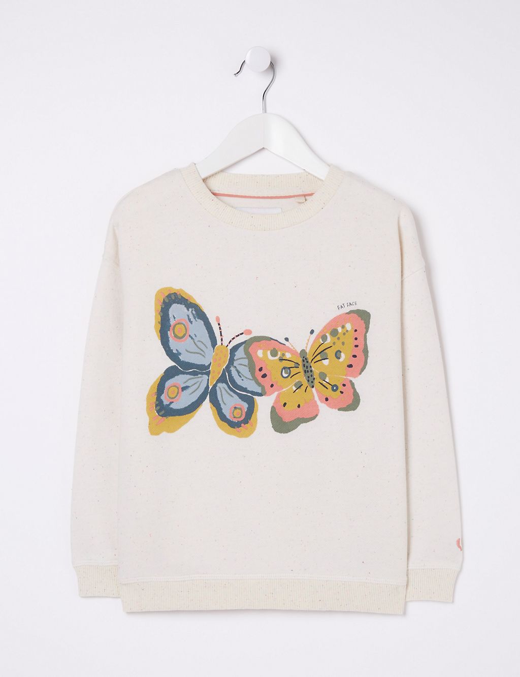 Cotton Rich Butterfly Print Sweatshirt (3-13 Yrs) 1 of 4
