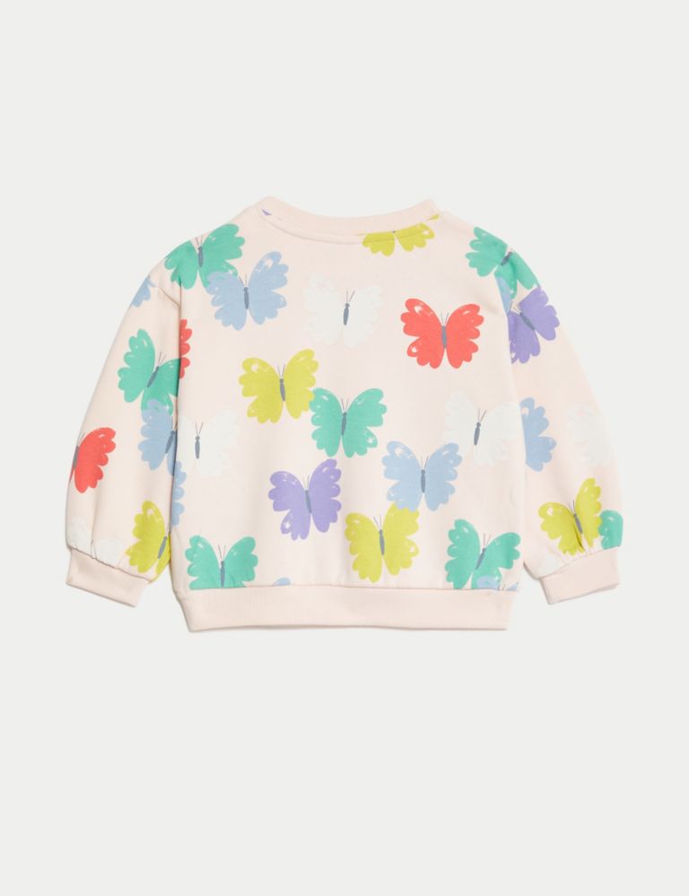 Cotton Rich Butterfly Sweatshirt (0-3 Yrs) 2 of 3