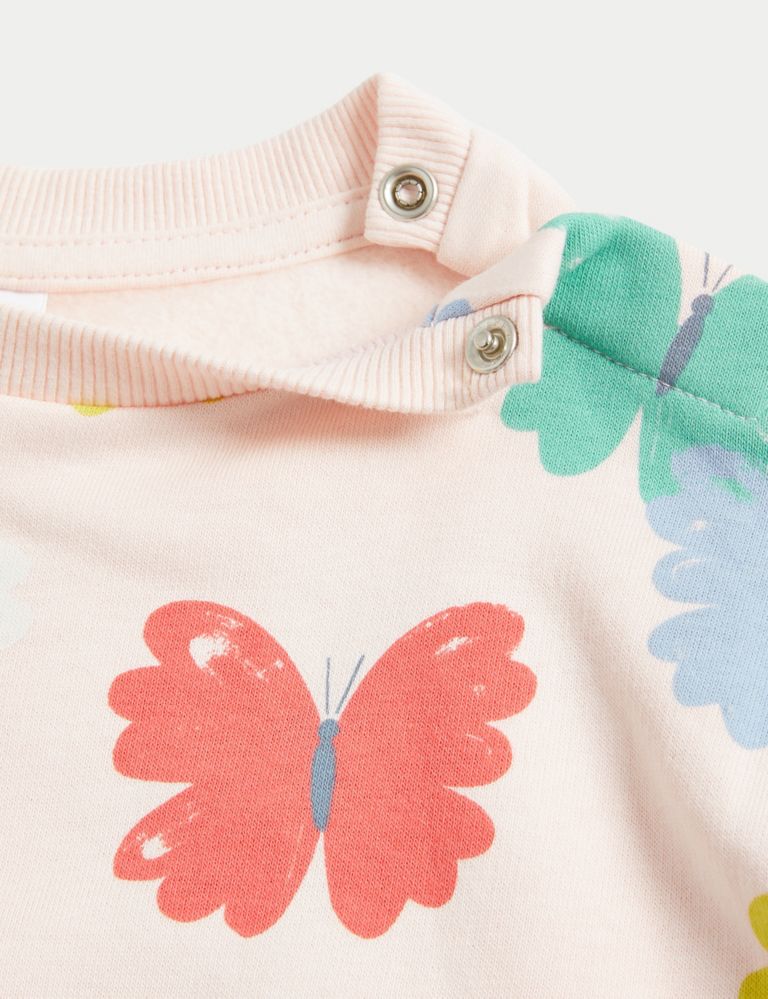 Cotton Rich Butterfly Sweatshirt (0-3 Yrs) 3 of 3