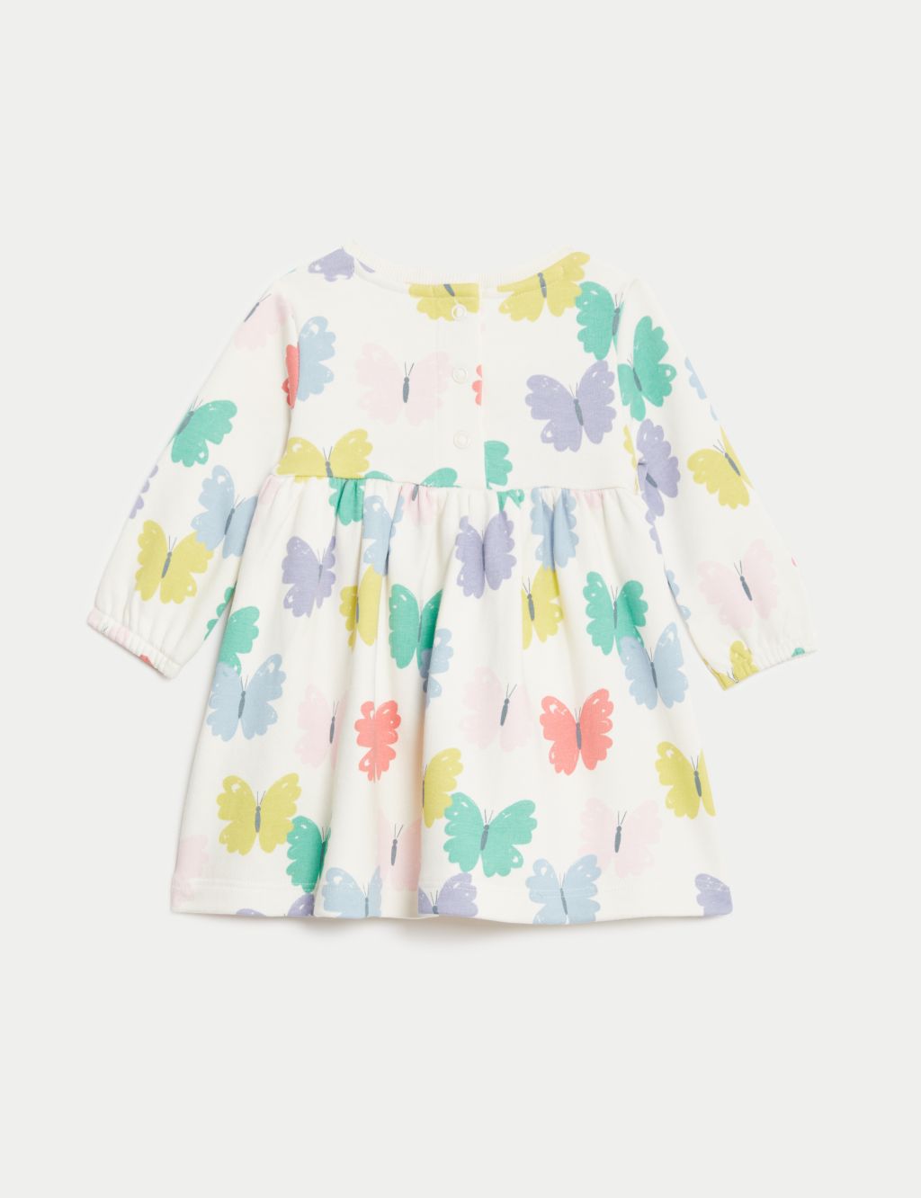 Cotton Rich Butterfly Sweatshirt Dress (0-3 Yrs) 1 of 3