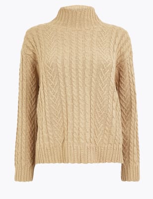 Cotton Rich Cable Jumper M S Collection M S