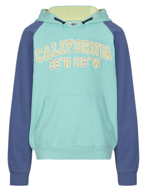 Cotton Rich California Hooded Sweat Top Image 2 of 7