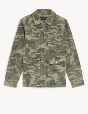 Cotton Rich Camo Utility Jacket Image 2 of 7