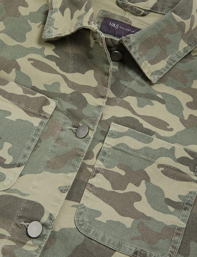Cotton Rich Camo Utility Jacket | M&S Collection | M&S