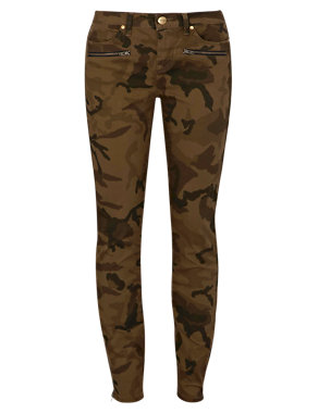 Cotton Rich Camouflage Trousers Image 2 of 8