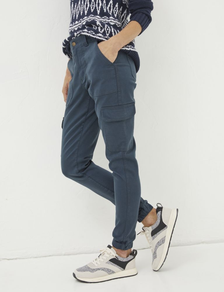 Cotton Rich Cargo Cuffed Trousers 3 of 5