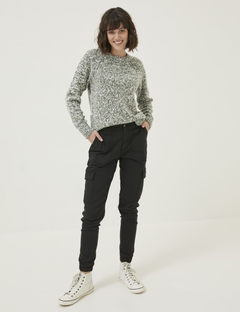 Cargo trousers with cuffed ankles deals