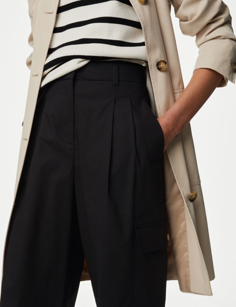 Lyocell™ Rich Cargo Straight Leg Trousers, M&S Collection