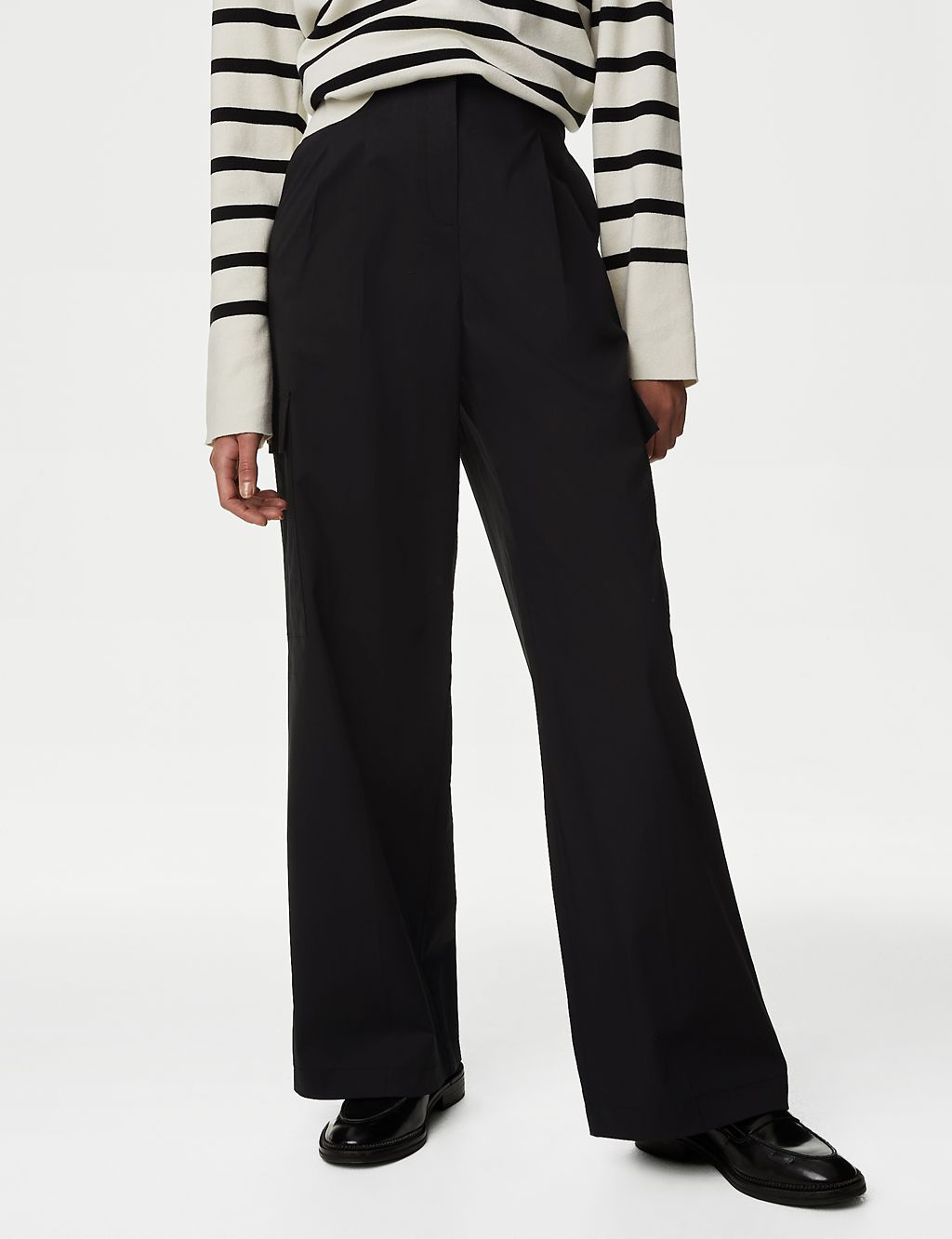 Cotton Rich Cargo High Waisted Trousers 5 of 6