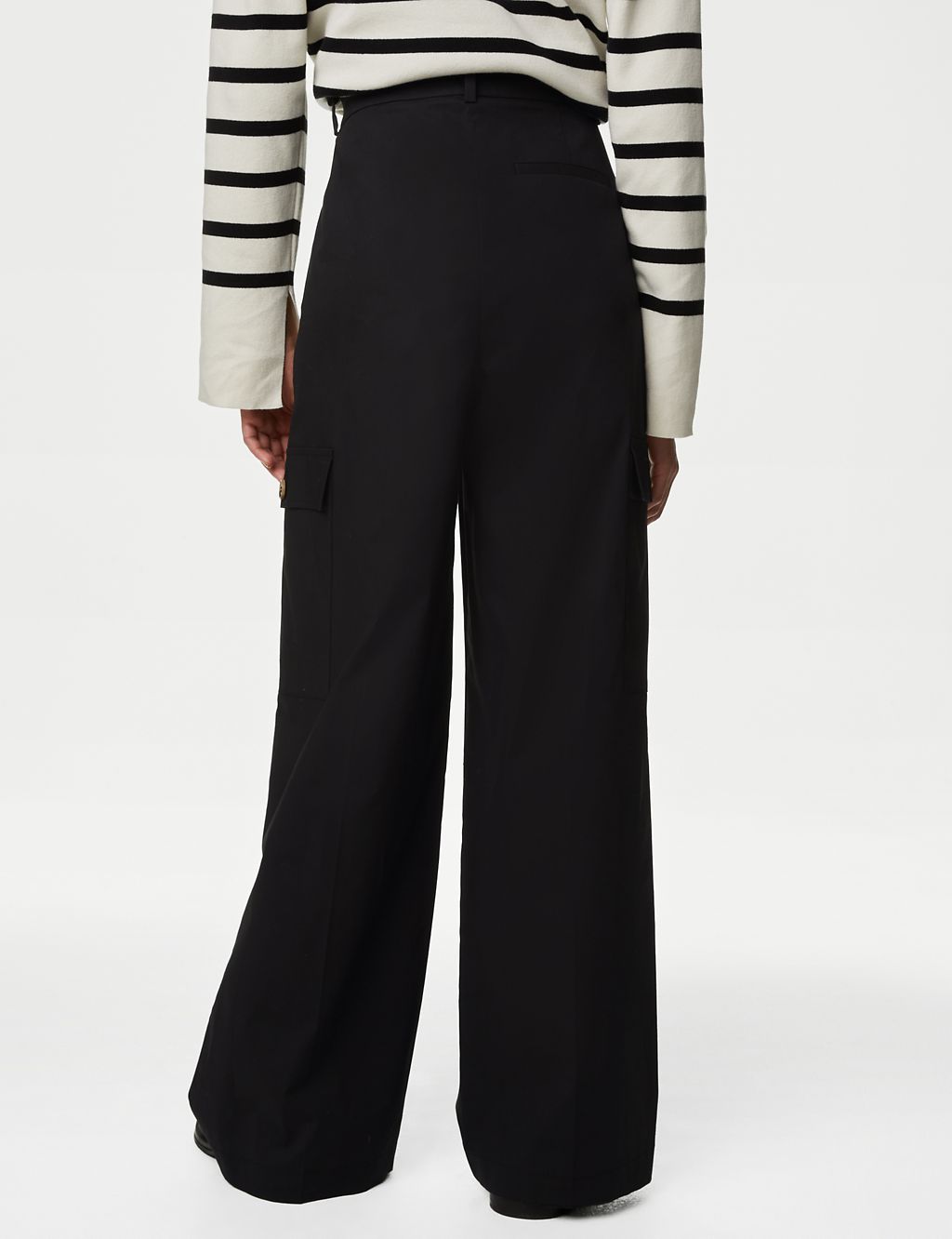 Cotton Rich Cargo High Waisted Trousers 6 of 6