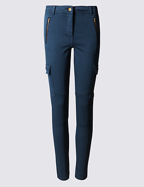 Cotton Rich Cargo Skinny Trousers Image 2 of 6