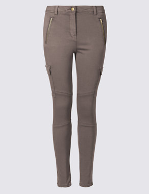 Cotton Rich Cargo Skinny Trousers Image 2 of 6