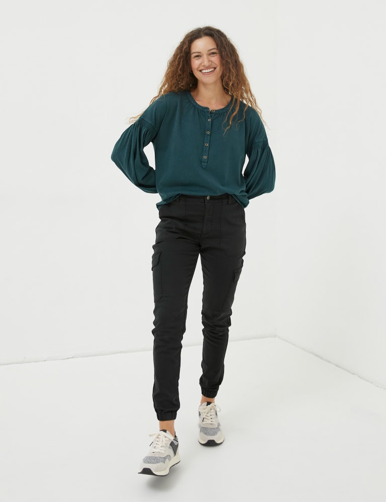 Cotton Rich Cargo Slim Fit Trousers FatFace M S