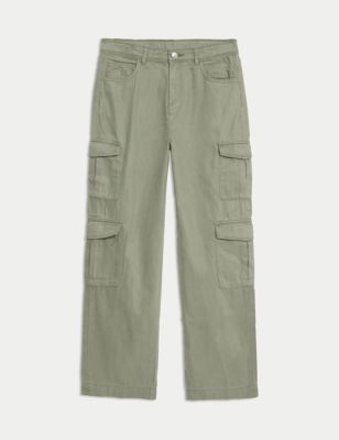 Cotton Rich Cargo Trousers (6-16 Yrs) Image 2 of 6