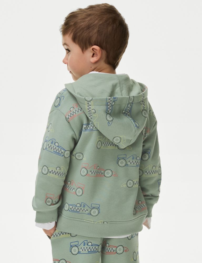 Cotton Rich Cars Zip Hoodie (2-8 Yrs) 4 of 5