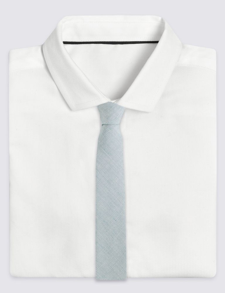Cotton Rich Chambray Tie (5-14 Years) 1 of 3