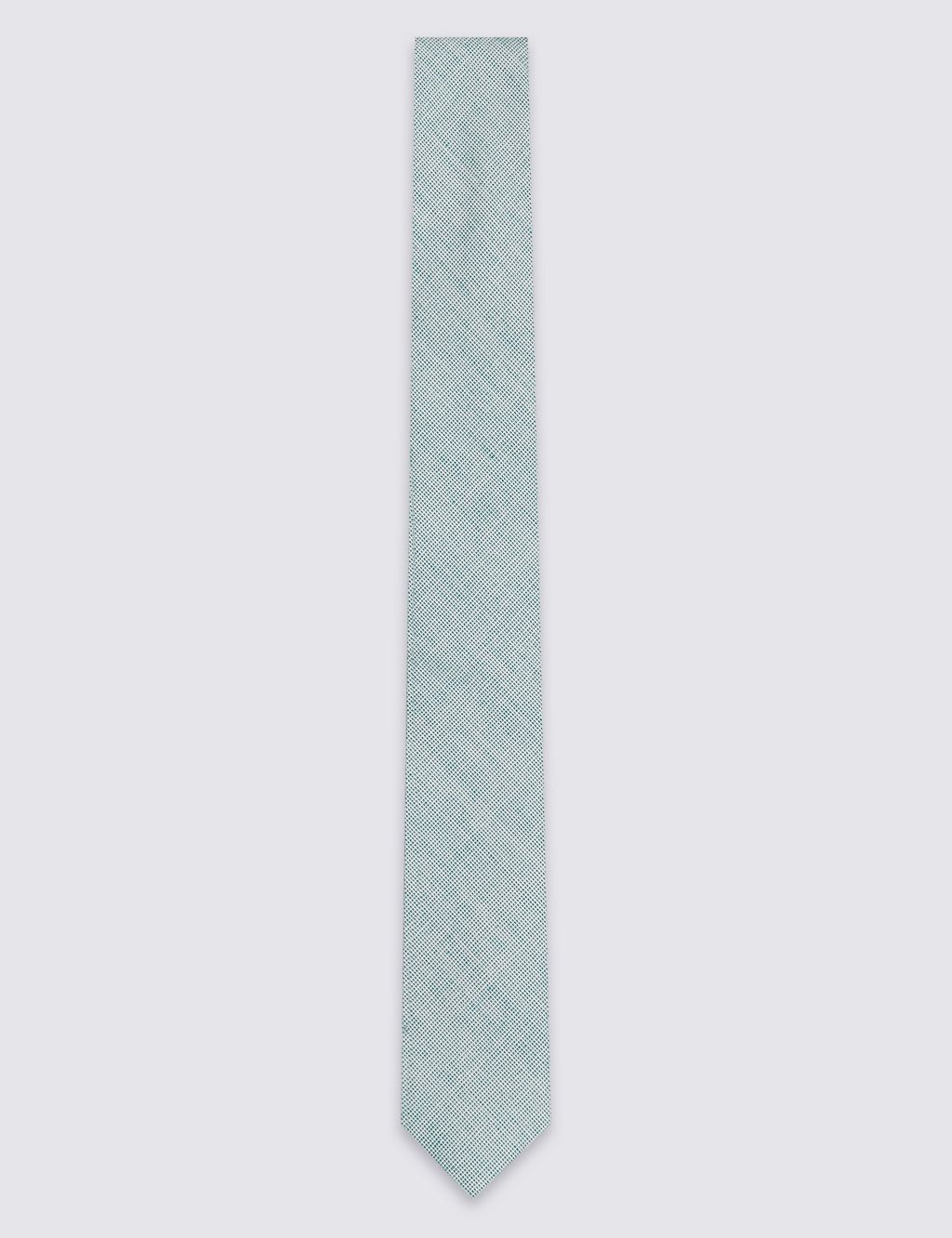 Cotton Rich Chambray Tie (5-14 Years) 1 of 3