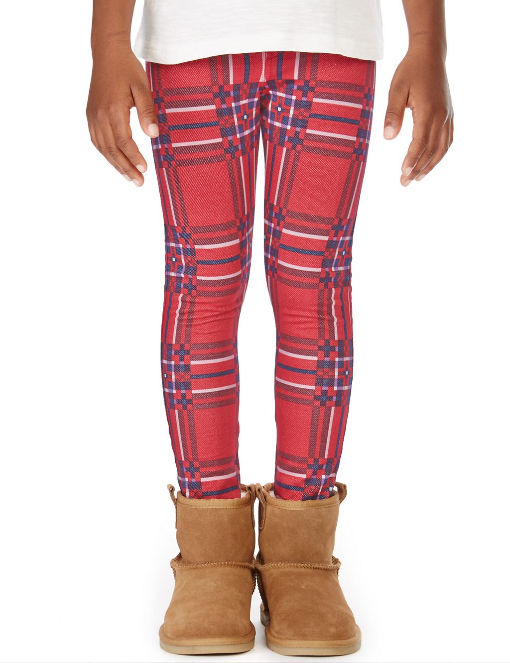 Cotton Rich Checked Jeggings (1-7 Years) 3 of 3