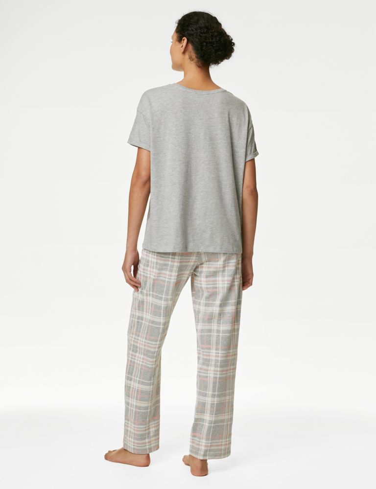 Cotton Rich Checked Pyjama Set 5 of 6