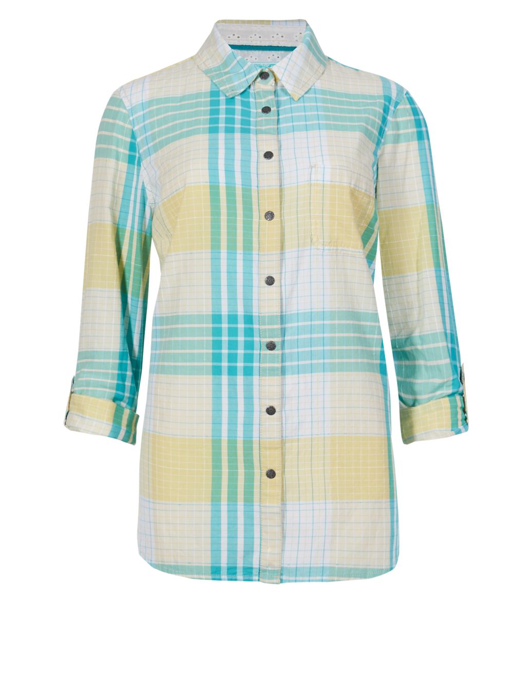 Cotton Rich Checked Shirt 1 of 4
