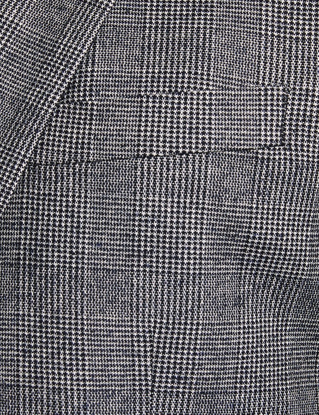 Cotton Rich Checked Tailored Fit Jacket 7 of 7