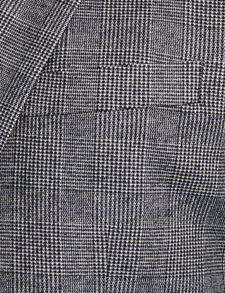 Cotton Rich Checked Tailored Fit Jacket 5 of 7