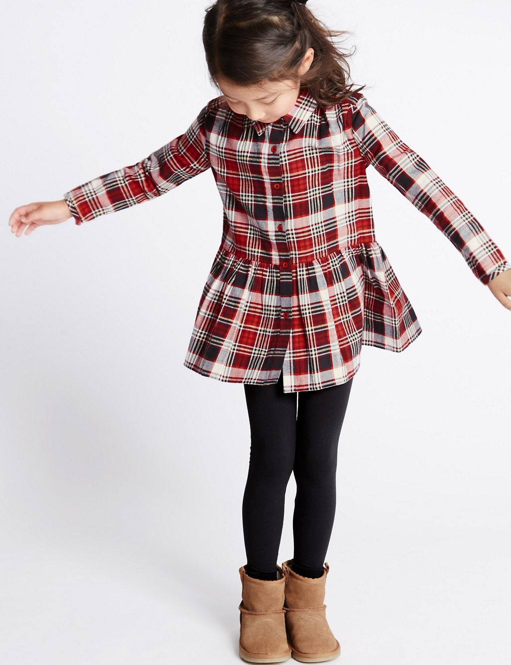 Cotton Rich Checked Tunic & Leggings Outfit (1-7 Years) 3 of 6