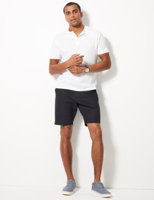 m&s mens white shorts