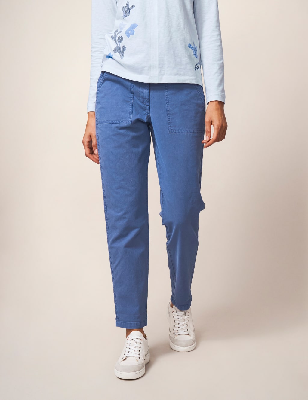 Cotton Rich Chinos with Linen 3 of 5