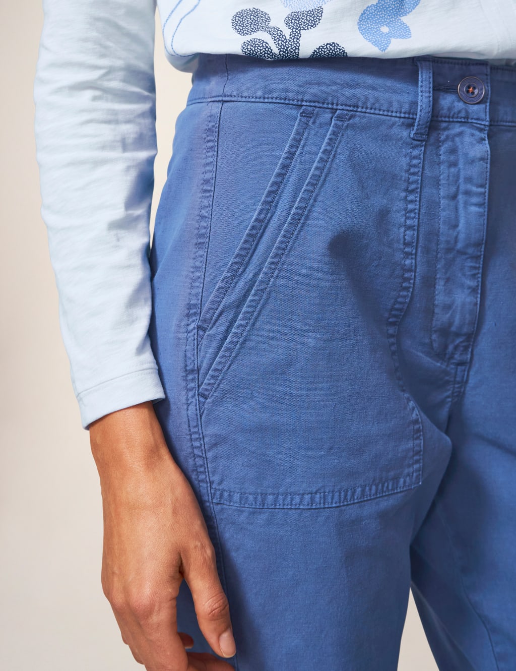 Cotton Rich Chinos with Linen 4 of 5
